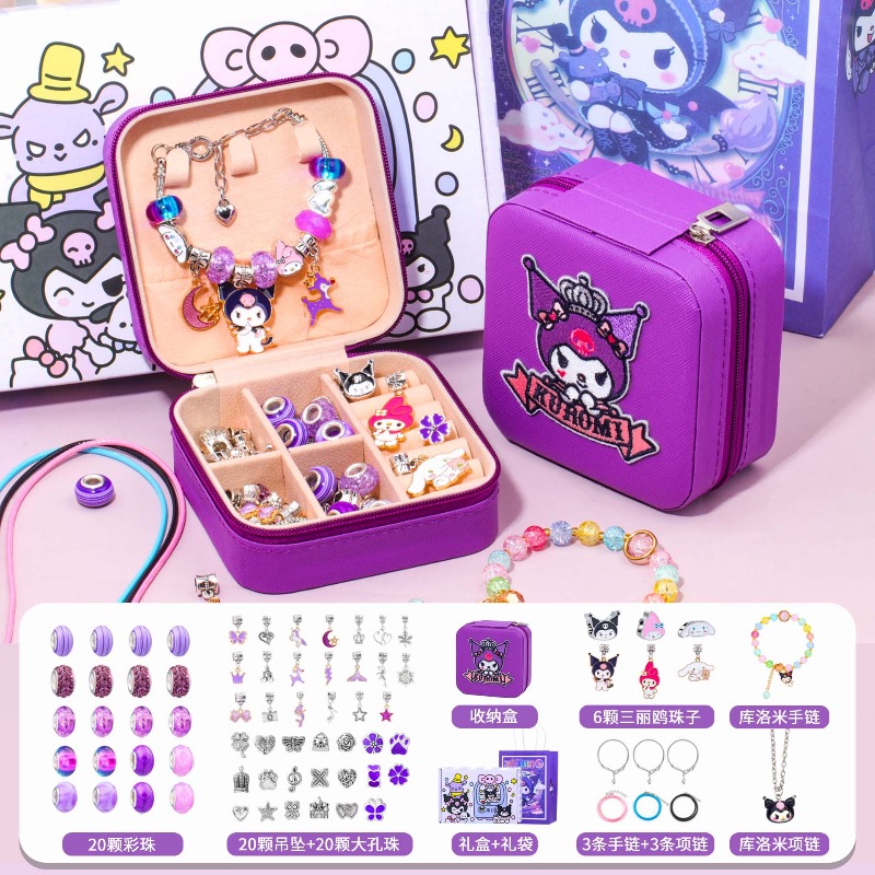 Charm Bracelet Beads - Sanrio Kuromi Beads Charm Bracelet Making
