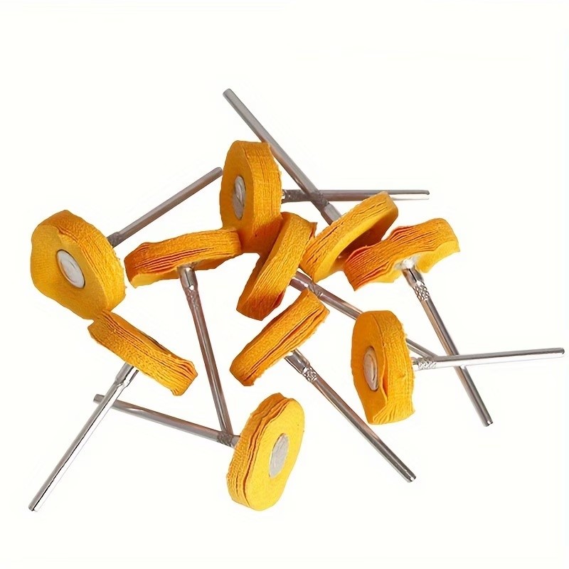 Jewelry Watch - 8Pcs 3mm Yellow Polishing Cloth Wheel,