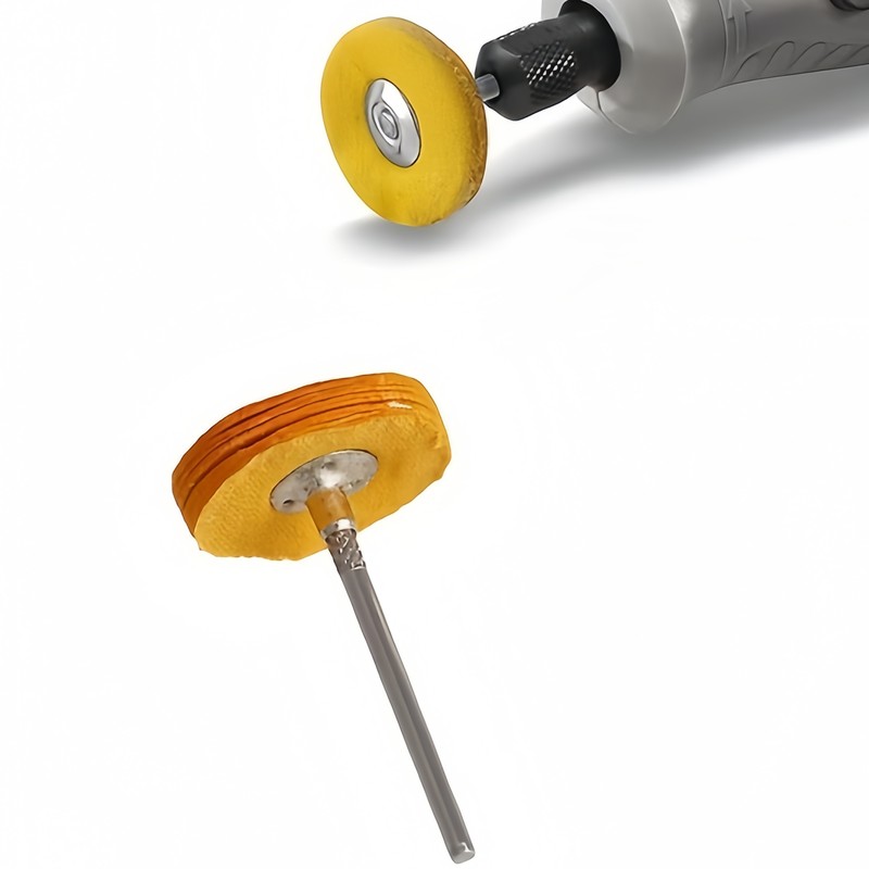 Jewelry Watch - 12Pcs 3mm Yellow Polishing Cloth Wheel,