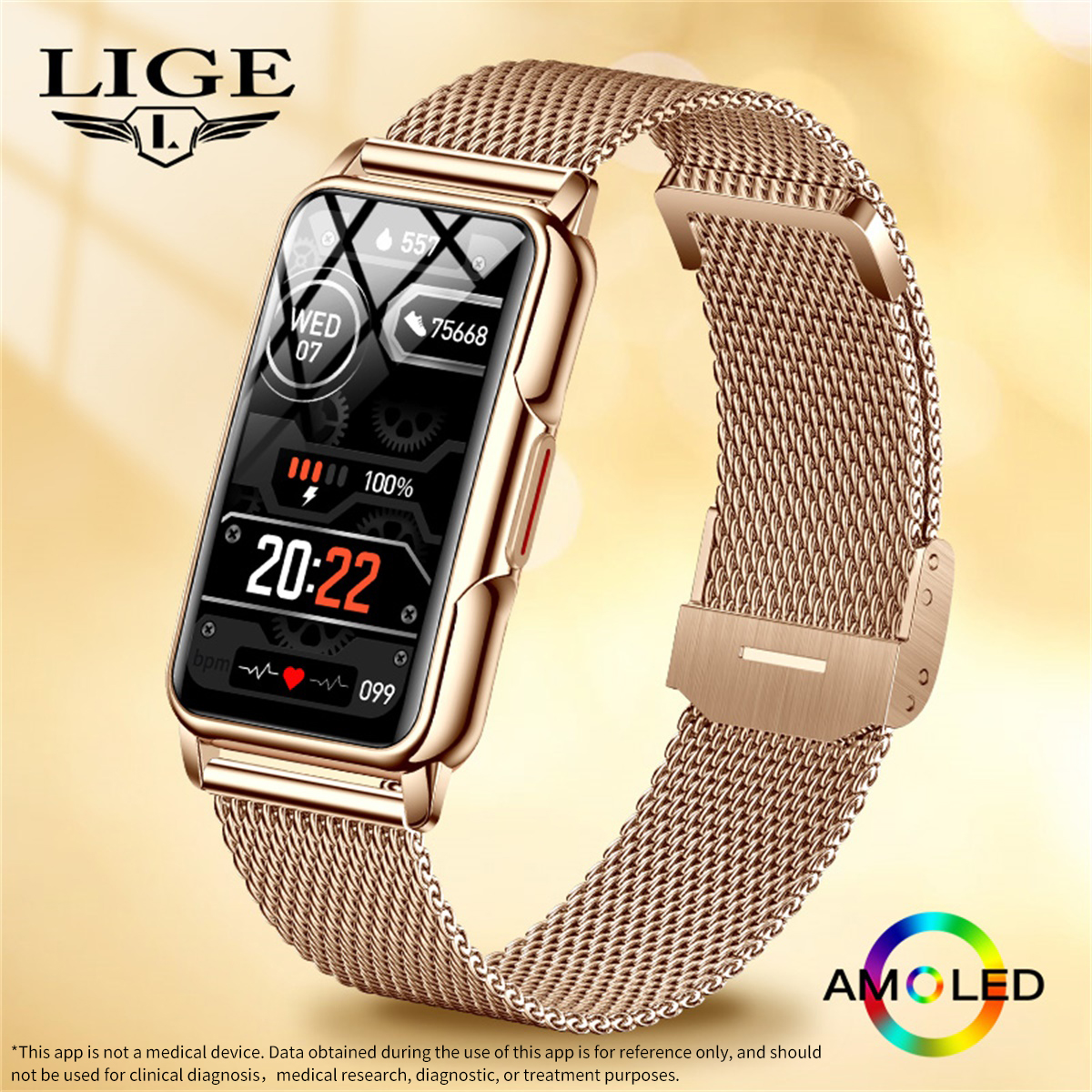 Jewelry Bracelet Watches - LIGE Smart Watch Men Women Fitness