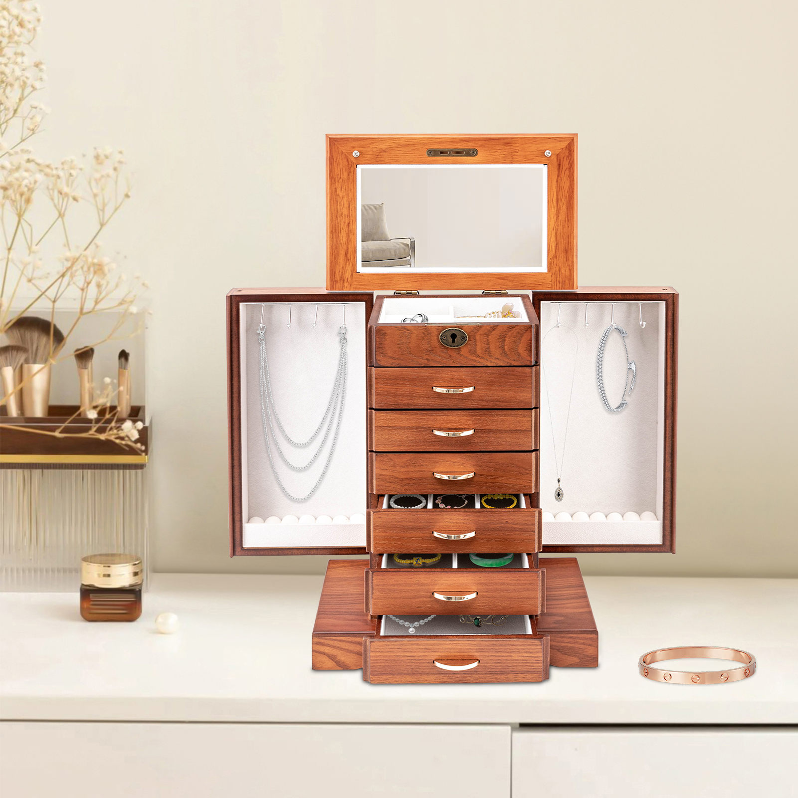 7 Layers Large Jewelry Box wit - Jewelry And Watches Stores のレビューと価格
