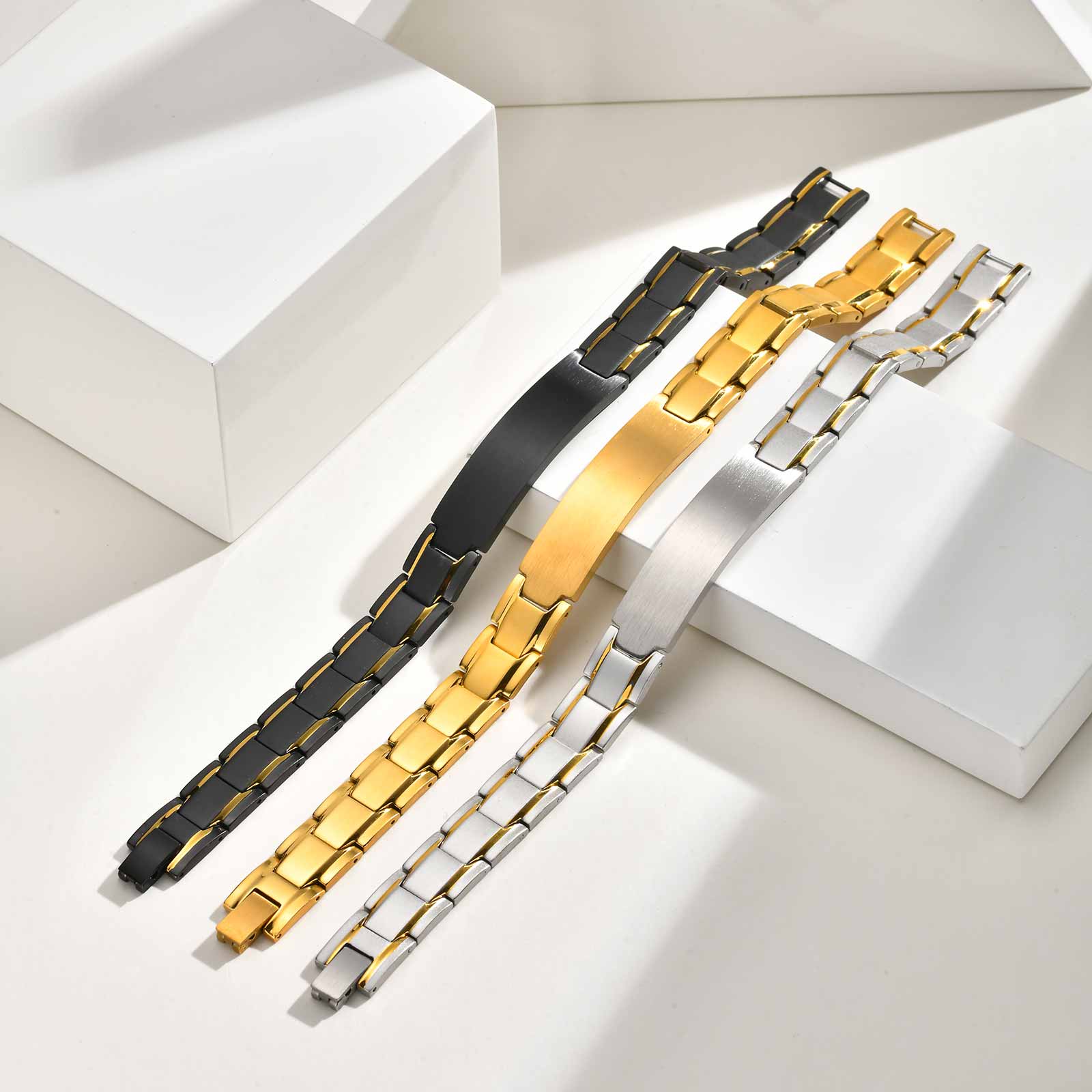 Custom Name Text Engraved Brac - Jewelry Watches Men のレビューと価格