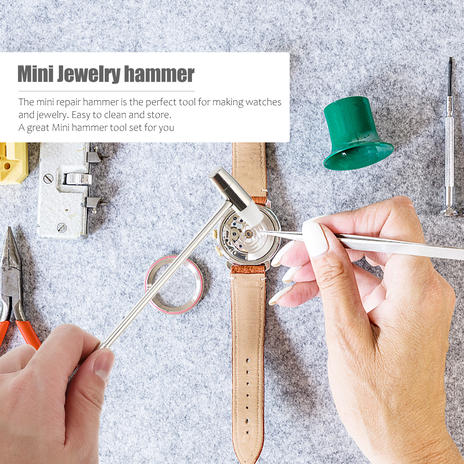 3Pcs Mini Hammer Jewelry Repai - Jewelry Y Watches のレビューと価格