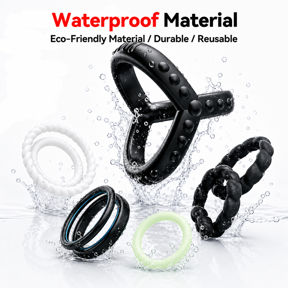 Waterproof Silicone Cock Ring  - Couple Ring Set のレビューと価格