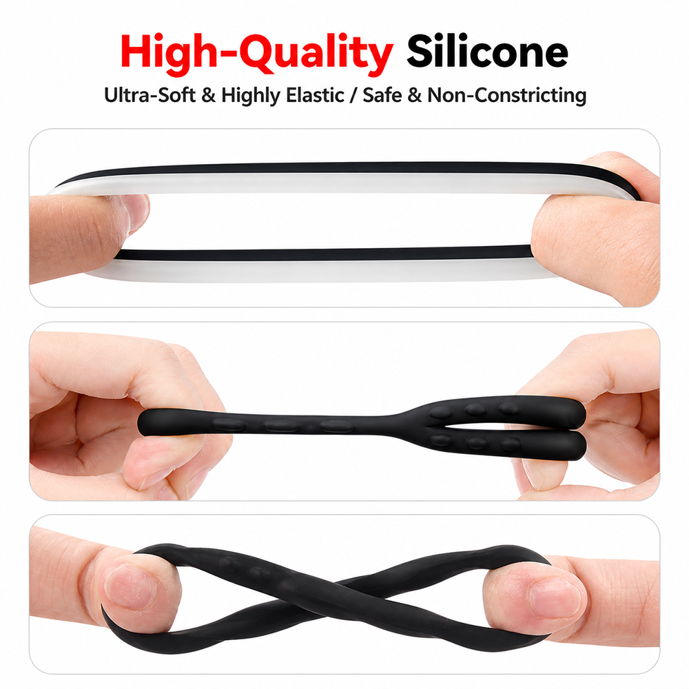 Waterproof Silicone Cock Ring  - Couple Ring Set のレビューと価格