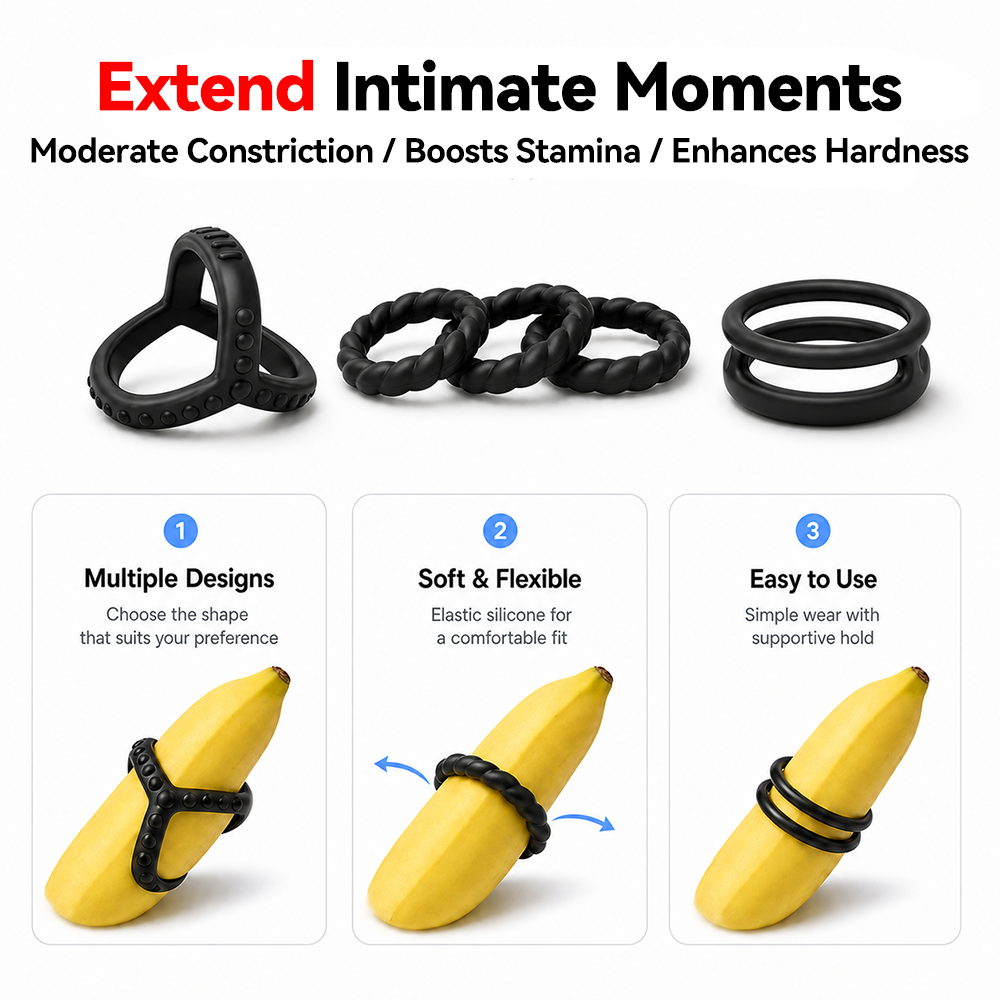 Waterproof Silicone Cock Ring  - Couple Ring Set のレビューと価格