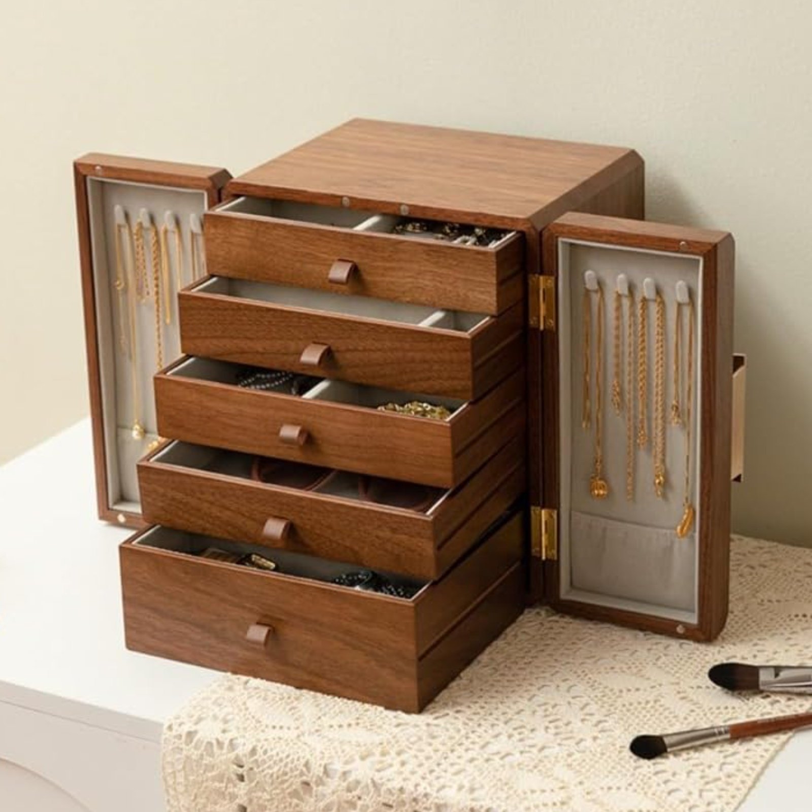 Wooden Jewelry Box New Chinese - Jewelry & Watches Sp Z Oo Opinie のレビューと価格