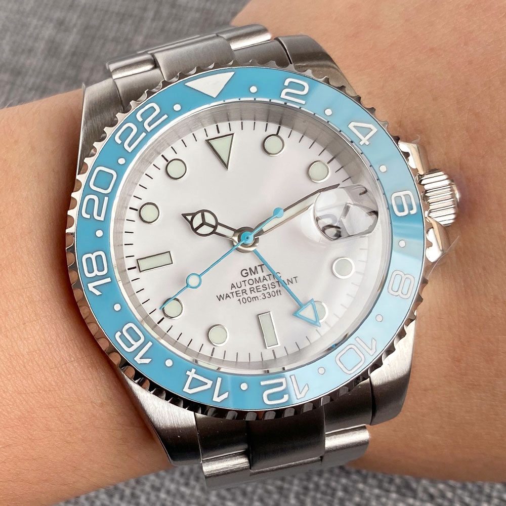 Customized 40mm Ice Blue Dial  - Jewelry Watches Men のレビューと価格