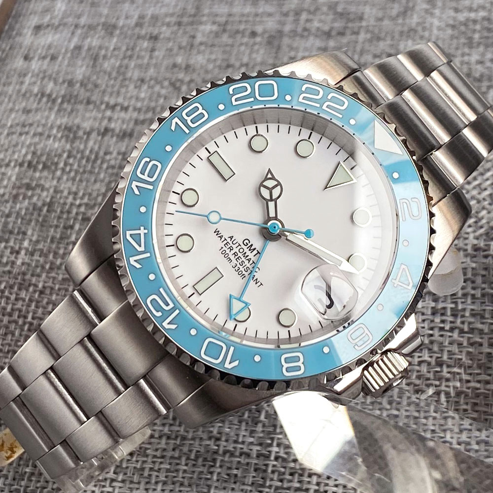 Customized 40mm Ice Blue Dial  - Jewelry Watches Men のレビューと価格