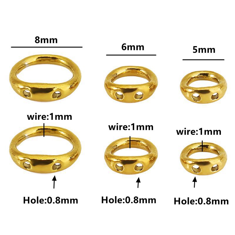 30pcs 5/6/8mm Stainless Steel  - Charm Bracelet Beads のレビューと価格