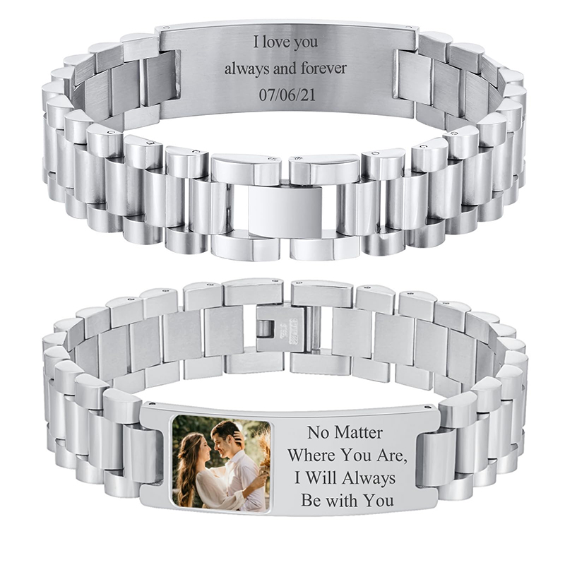 Custom Picture Text Bracelet W - Jewelry Watches Men のレビューと価格