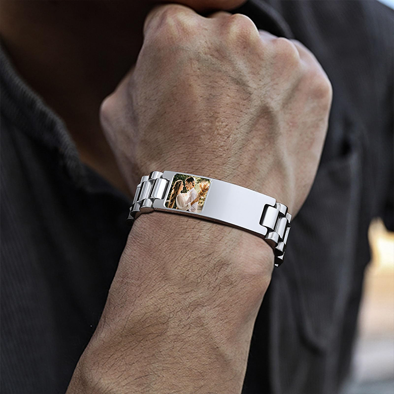 Custom Picture Text Bracelet W - Jewelry Watches Men のレビューと価格