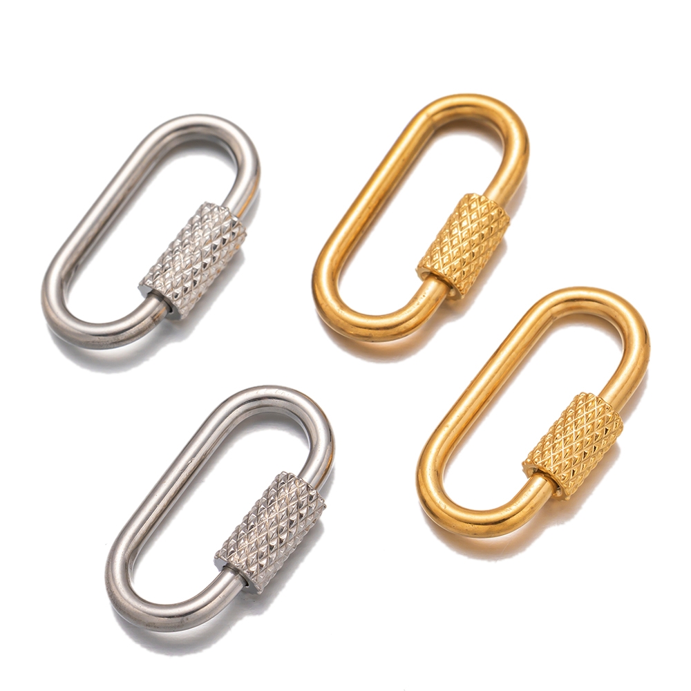 5pcs Stainless Steel Small Ova - Charm Bracelet Beads のレビューと価格