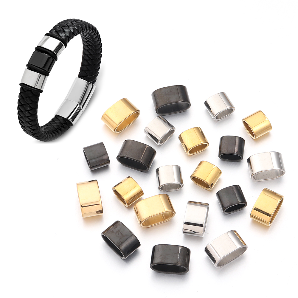 6pcs Flat Stainless Steel Tube - Charm Bracelet Beads のレビューと価格