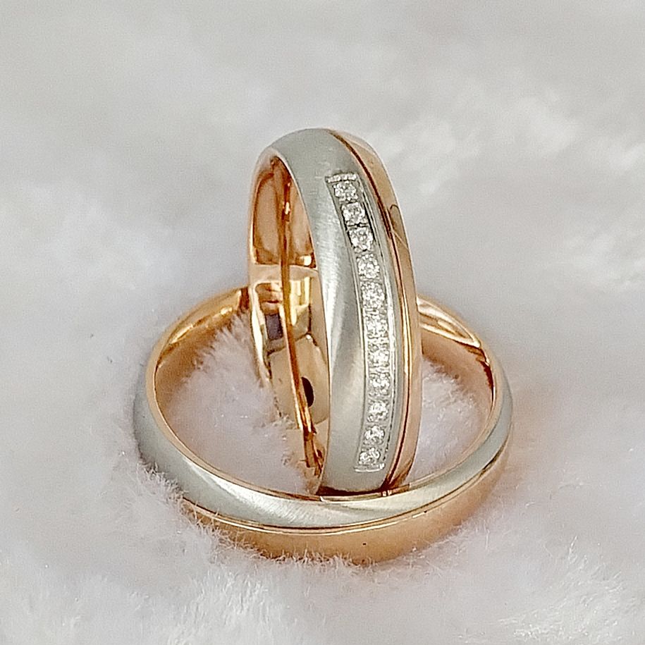 Designer Handmade 18K Rose Gol - Couple Ring Set のレビューと価格