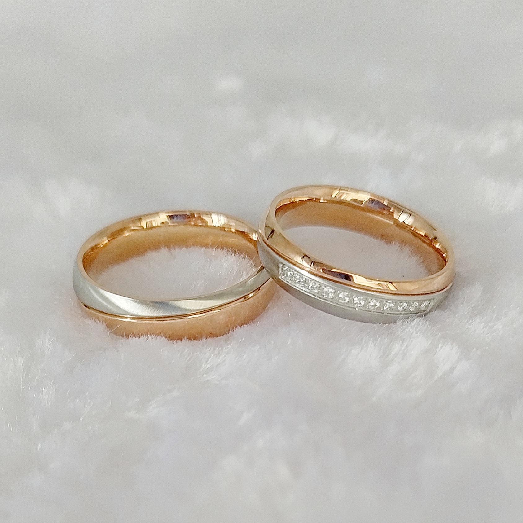 Designer Handmade 18K Rose Gol - Couple Ring Set のレビューと価格