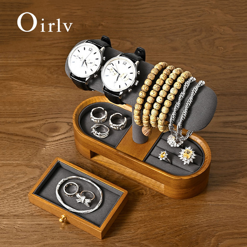 Oirlv Solid Wood Watch Organiz - Jewelry Bracelet Watches のレビューと価格