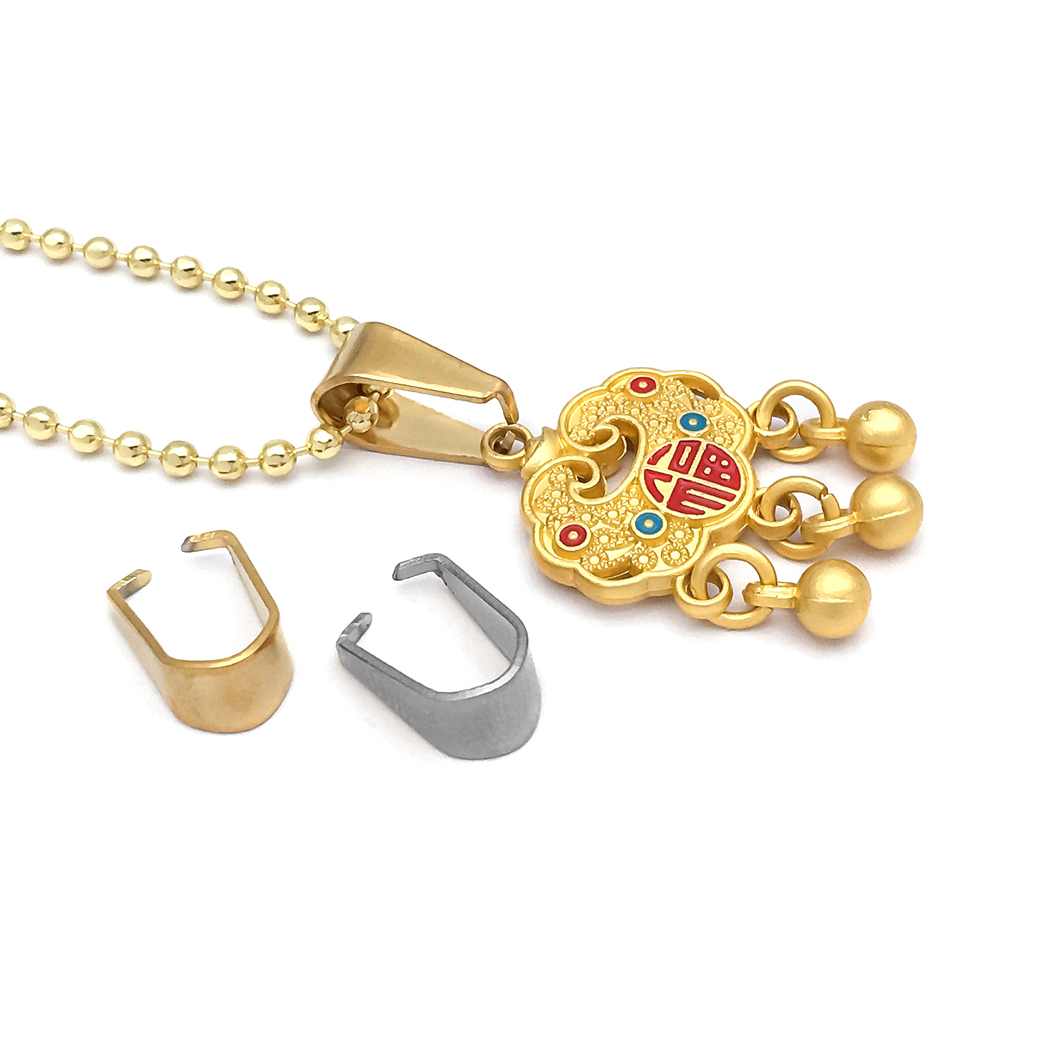 50pcs Stainless Steel Clip Cha - Charm Bracelet Beads のレビューと価格