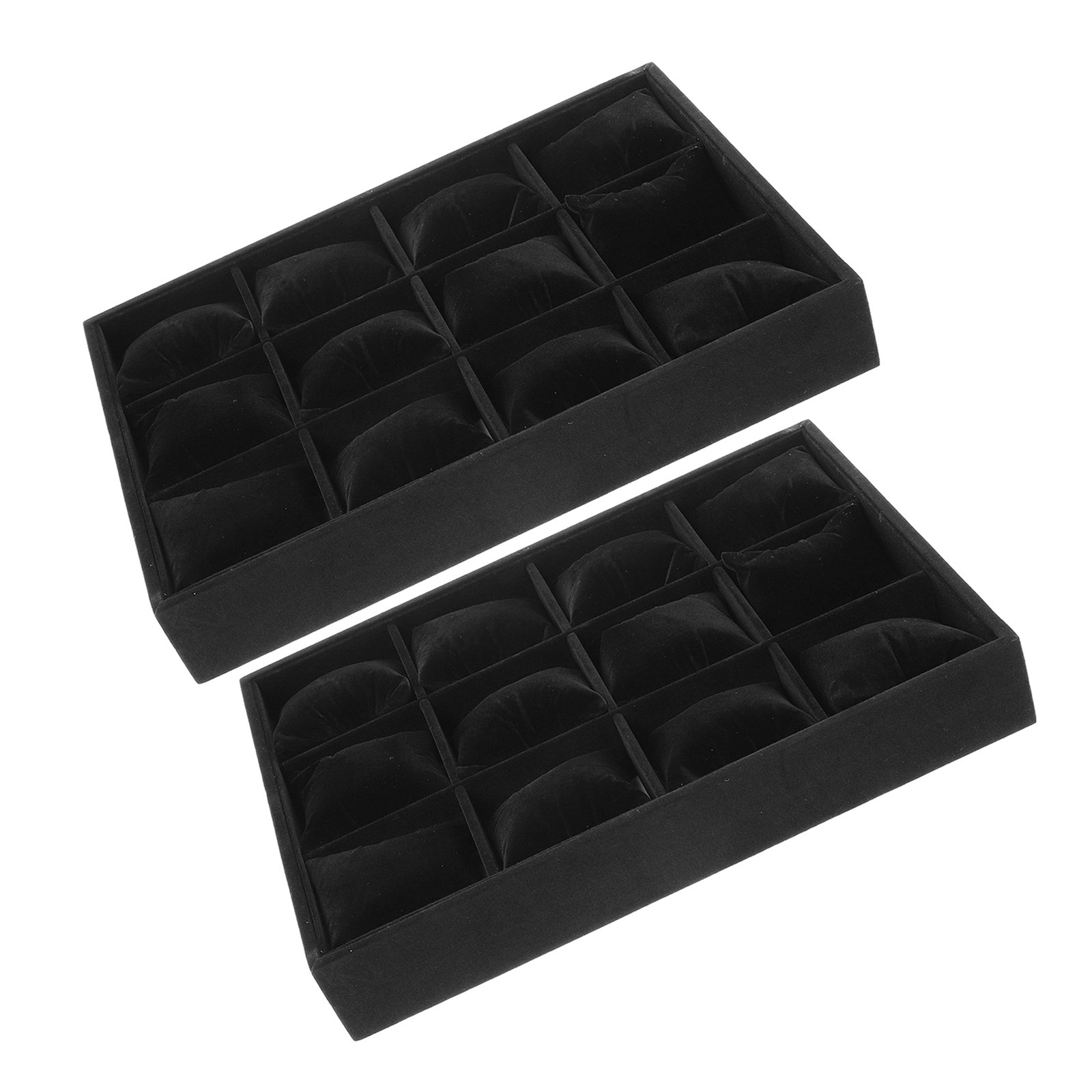 2Pcs 12-Slot Black Grid Jewelr - Jewelry Bracelet Watches のレビューと価格