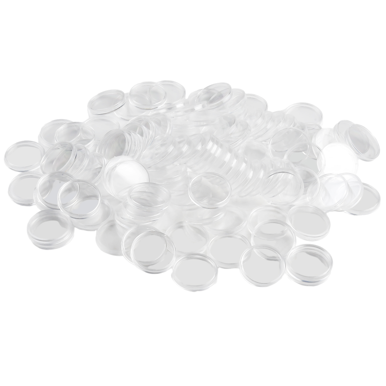 100Pcs Transparent Plastic Rou - Collectors Coins Jewelry & Watches Of Smithtown のレビューと価格