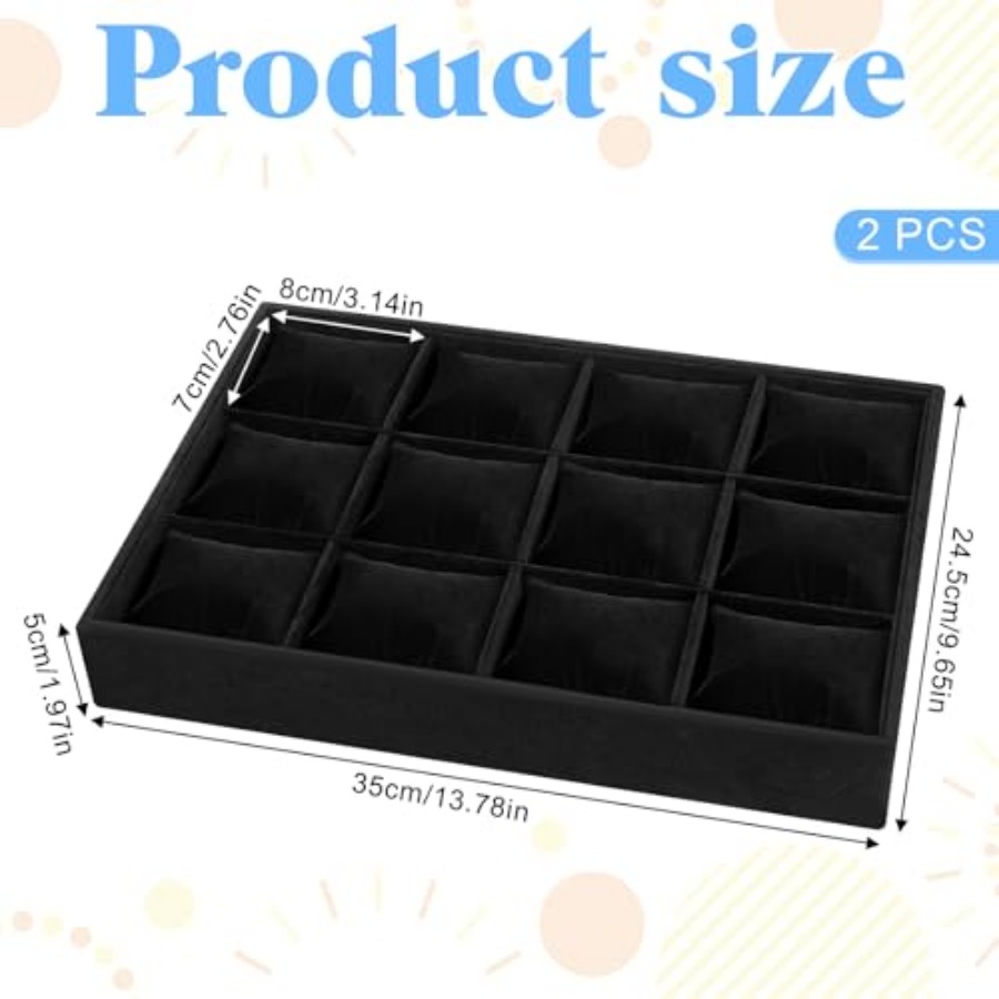 2 PCS Watch Tray, 12 Grid Watc - Jewelry Watches Men のレビューと価格