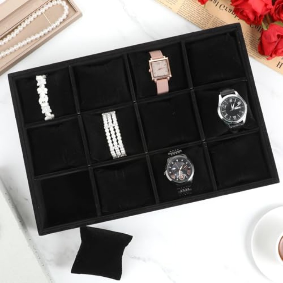 2 PCS Watch Tray, 12 Grid Watc - Jewelry Watches Men のレビューと価格