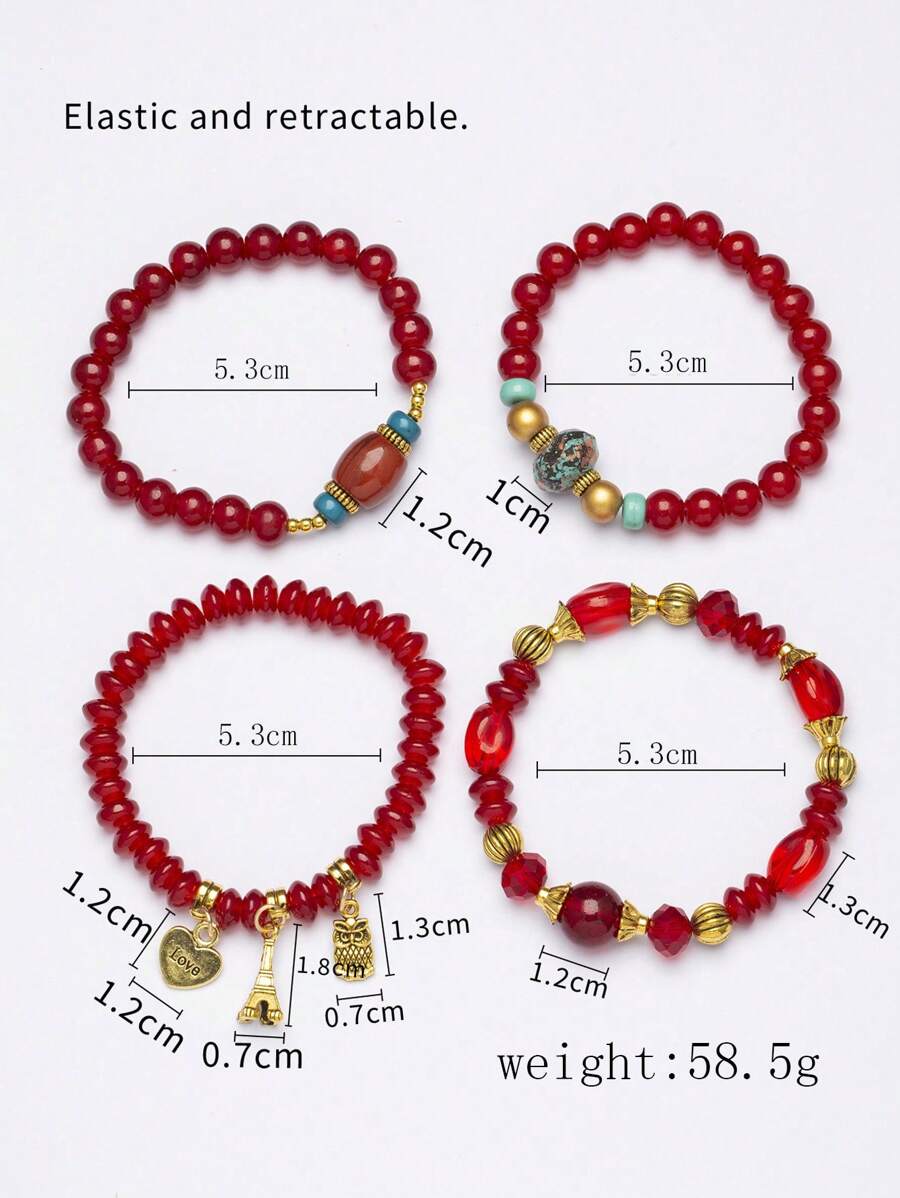 1 Set Of 4pcs Boho Style Decor - Jewelry & Watches Sp Z Oo Opinie のレビューと価格