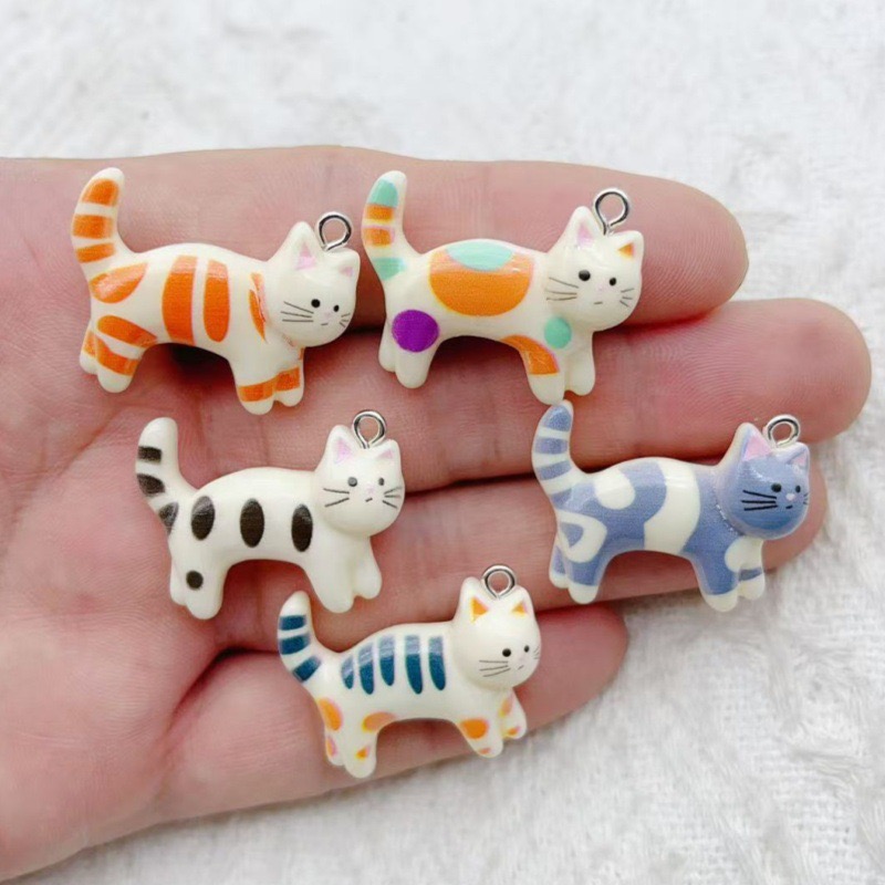 10pcs resin cartoon cat animal - Jewelry & Watches Sp Z Oo Opinie のレビューと価格