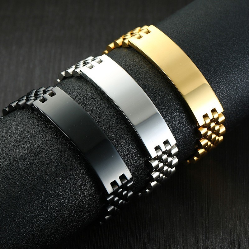 Vnox Mens 15mm Wide ID Tag Bra - Jewelry Watches Men のレビューと価格
