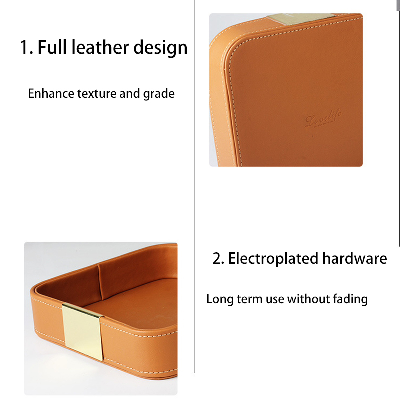 Leather Desk Tray Desktop Stor - Jewelry And Watches Stores のレビューと価格