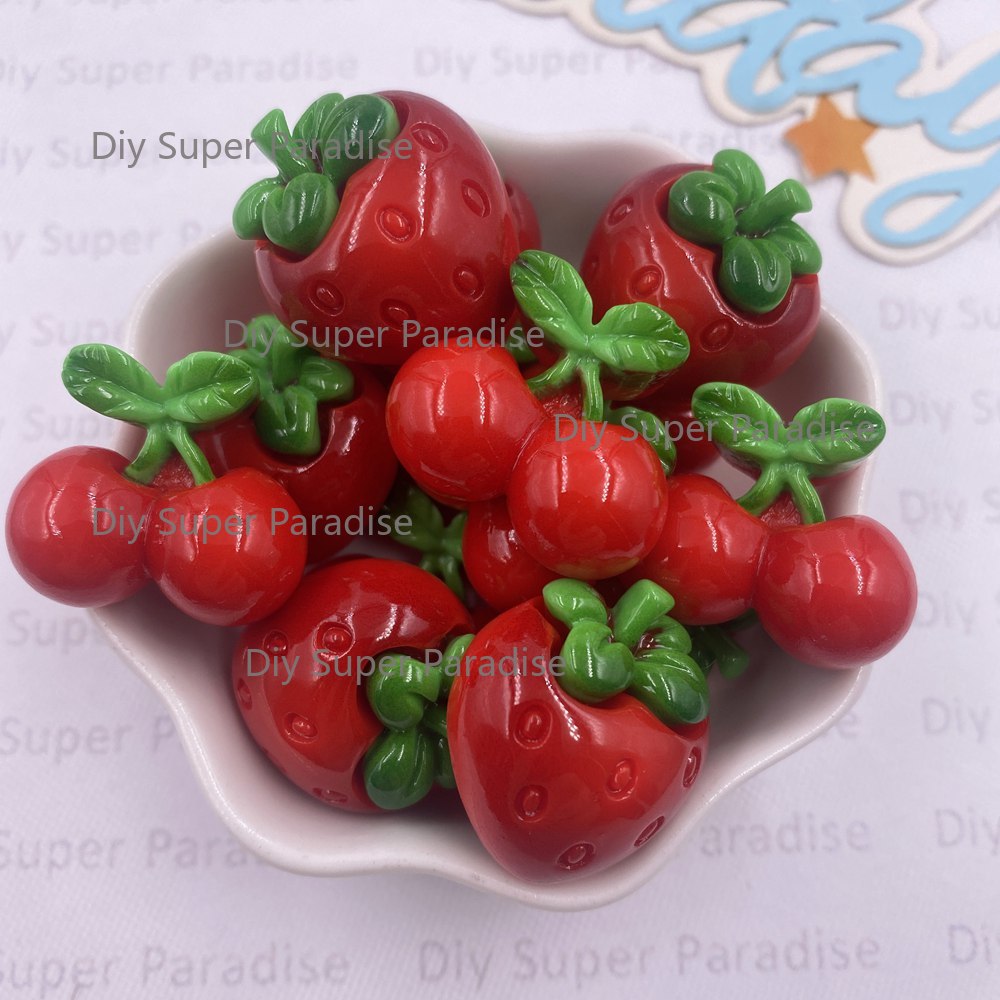 8PCS Resin Kawaii Colorful Red - Paradise Jewelry & Watches Llc Miami Photos のレビューと価格