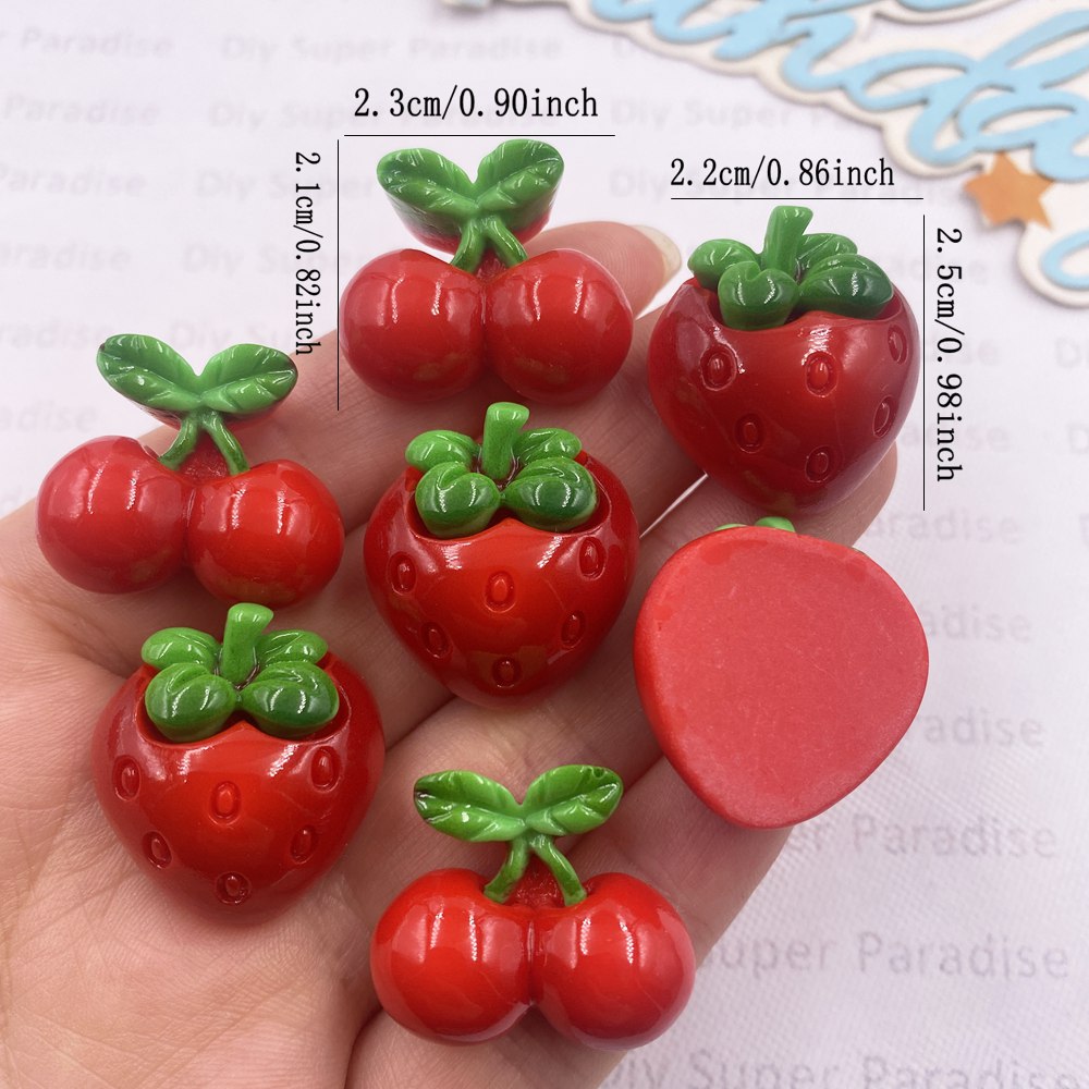 8PCS Resin Kawaii Colorful Red - Paradise Jewelry & Watches Llc Miami Photos のレビューと価格