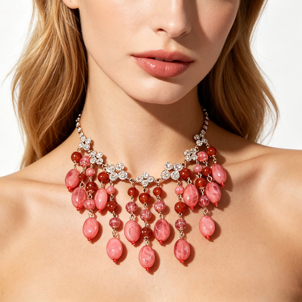 Trendy Pink Red Teardrop Beade - Jewelry & Watches Sp Z Oo Opinie のレビューと価格