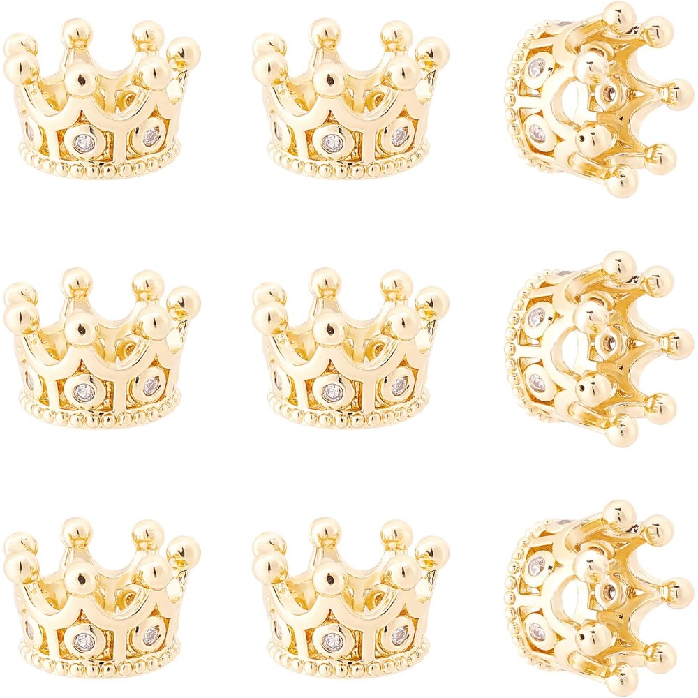 10 Pcs Cubic Zirconia Pave Kin - Charm Bracelet Beads のレビューと価格