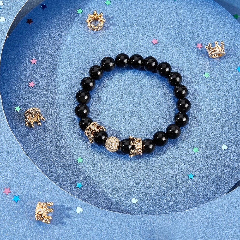 10 Pcs Cubic Zirconia Pave Kin - Charm Bracelet Beads のレビューと価格
