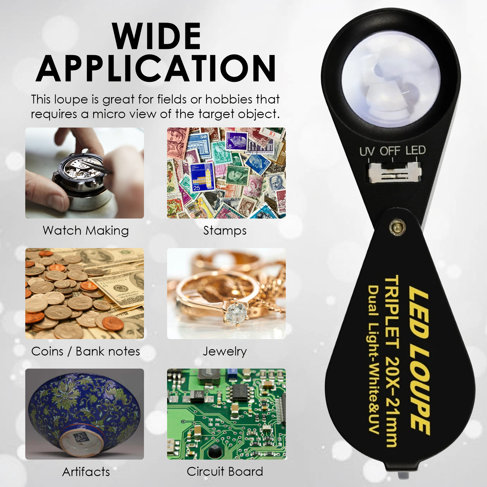 20x Jewelry Loupe 21mm Dual Li - Collectors Coins Jewelry & Watches Of Smithtown のレビューと価格