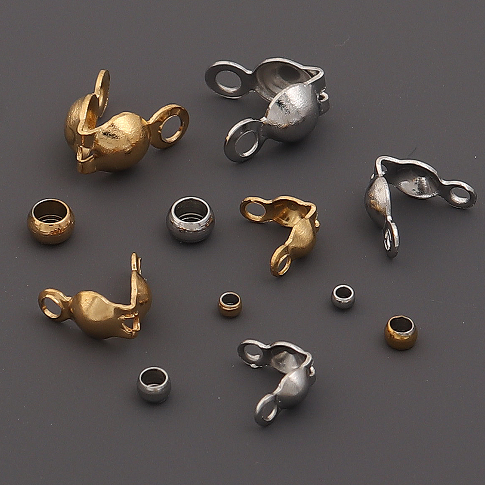 40-200pcs Stainless Steel Conn - Charm Bracelet Beads のレビューと価格