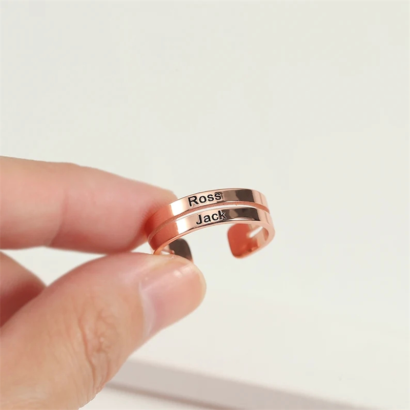 Personalized Stainless Steel E - Couple Ring Set のレビューと価格