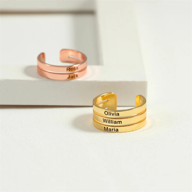 Personalized Stainless Steel E - Couple Ring Set のレビューと価格