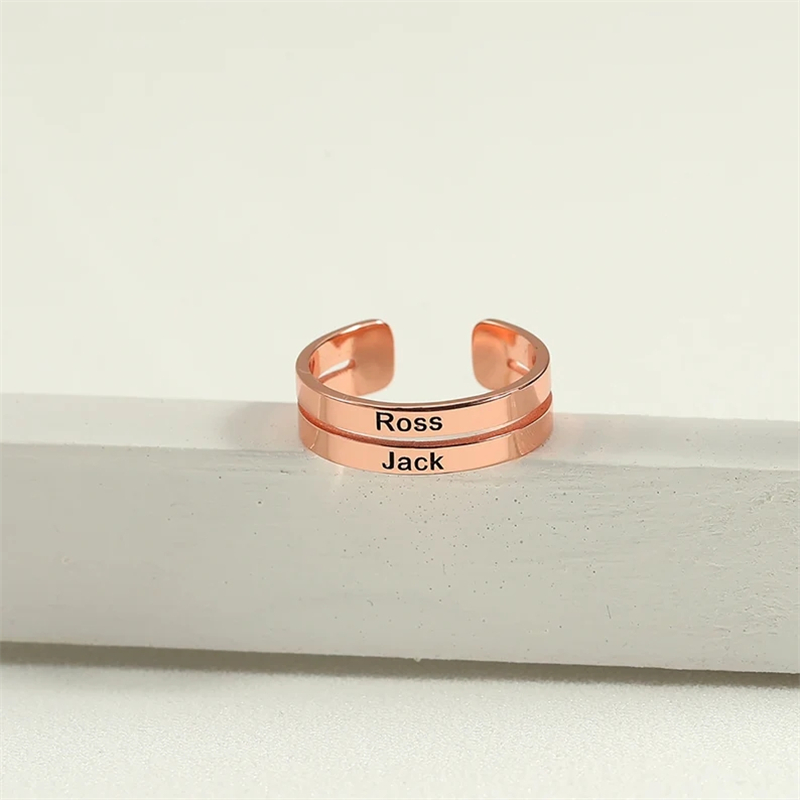 Personalized Stainless Steel E - Couple Ring Set のレビューと価格